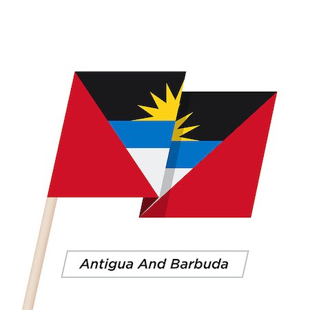 simsearch:400-08932157,k - Antigua And Barbuda Ribbon Waving Flag Isolated on White. Vector Illustration. Antigua and Barbuda, St. John's, Caribbean Flag with Sharp Corners Photographie de stock - Aubaine LD & Abonnement, Code: 400-08932108