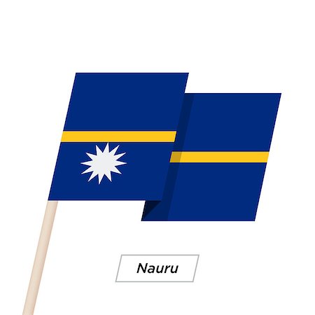 simsearch:400-08930565,k - Nauru Ribbon Waving Flag Isolated on White. Vector Illustration. Nauru Flag with Sharp Corners Foto de stock - Super Valor sin royalties y Suscripción, Código: 400-08932112