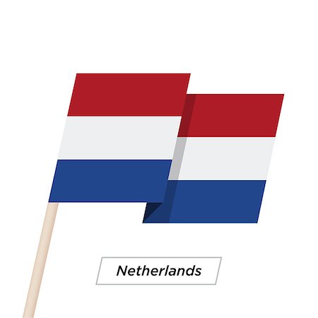 simsearch:400-05259780,k - Netherlands Ribbon Waving Flag Isolated on White. Vector Illustration. Netherlands Flag with Sharp Corners Stock Photo - Budget Royalty-Free & Subscription, Code: 400-08932120