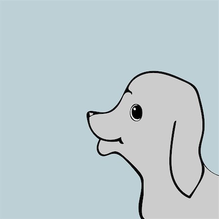 simsearch:400-08936779,k - Puppy cute funny cartoon dog head. Vector illustration Photographie de stock - Aubaine LD & Abonnement, Code: 400-08932267