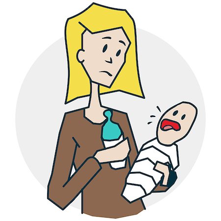 funny feeding baby - Baby Care icon. Icon on medical subjects. Illustration of a funny cartoon style Stock Photo - Budget Royalty-Free & Subscription, Code: 400-08932328