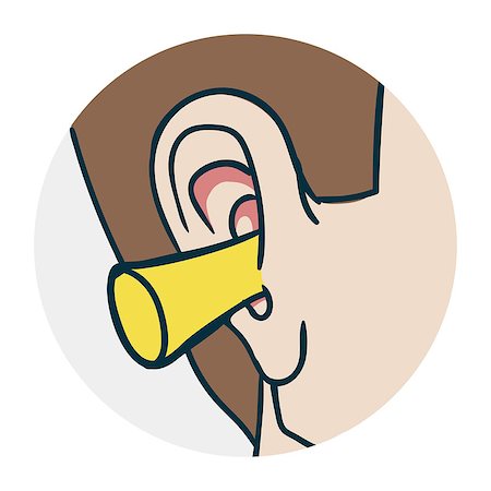 simsearch:400-08932328,k - Problems with ears. Icon on medical subjects. Illustration of a funny cartoon style Stock Photo - Budget Royalty-Free & Subscription, Code: 400-08932340