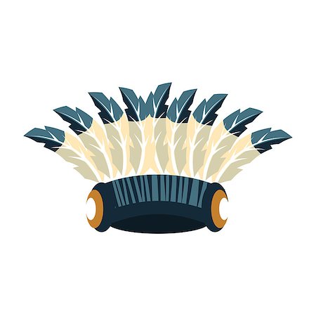 simsearch:400-08934682,k - Tall War Bonnet With Feathers, Native American Indian Culture Symbol, Ethnic Object From North America Isolated Icon. Tribal Decorative Element Of Indian Tribe Life Vector Cartoon Illustration. Stock Photo - Budget Royalty-Free & Subscription, Code: 400-08932634