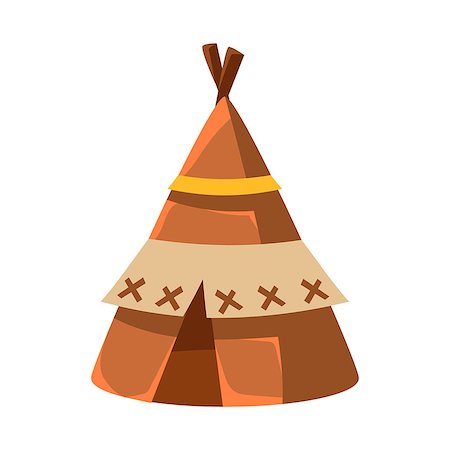 simsearch:400-08934681,k - Wigwam Leather Living Hut, Native American Indian Culture Symbol, Ethnic Object From North America Isolated Icon. Tribal Decorative Element Of Indian Tribe Life Vector Cartoon Illustration. Stockbilder - Microstock & Abonnement, Bildnummer: 400-08932639