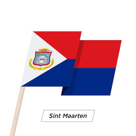 sint maarten - Sint Maarten Ribbon Waving Flag Isolated on White. Vector Illustration. Sint Maarten Flag with Sharp Corners Foto de stock - Royalty-Free Super Valor e Assinatura, Número: 400-08932814