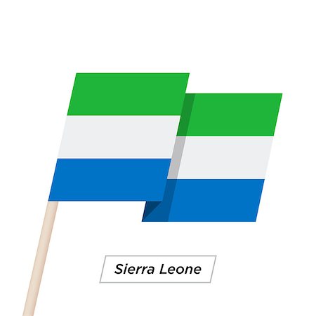 simsearch:400-05261357,k - Sierra Leone Ribbon Waving Flag Isolated on White. Vector Illustration. Sierra Leone Flag with Sharp Corners Stock Photo - Budget Royalty-Free & Subscription, Code: 400-08932812