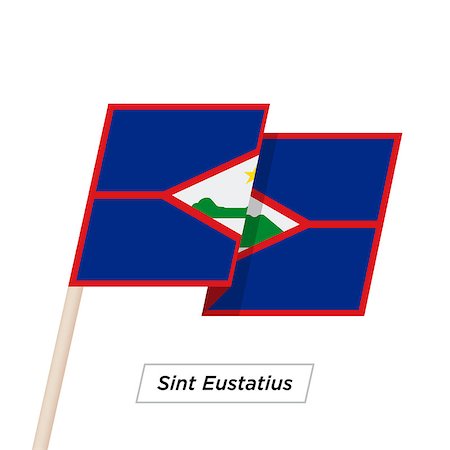 simsearch:400-08932157,k - Sint Eustatius Ribbon Waving Flag Isolated on White. Vector Illustration. Sint Eustatius Flag with Sharp Corners Photographie de stock - Aubaine LD & Abonnement, Code: 400-08932813