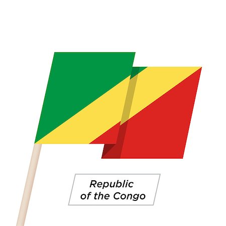 simsearch:400-04186091,k - Republic of the Congo Ribbon Waving Flag Isolated on White. Vector Illustration. Republic of the Congo Flag with Sharp Corners Stock Photo - Budget Royalty-Free & Subscription, Code: 400-08932844