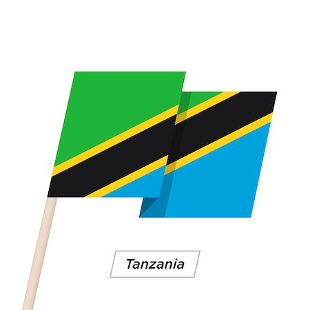 simsearch:400-04186091,k - Tanzania Ribbon Waving Flag Isolated on White. Vector Illustration. Tanzania Flag with Sharp Corners Stock Photo - Budget Royalty-Free & Subscription, Code: 400-08932857