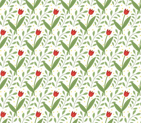 simsearch:400-08158857,k - Floral seamless pattern. Flowers repeating texture. Botanical endless background. Vector illustration Photographie de stock - Aubaine LD & Abonnement, Code: 400-08933005
