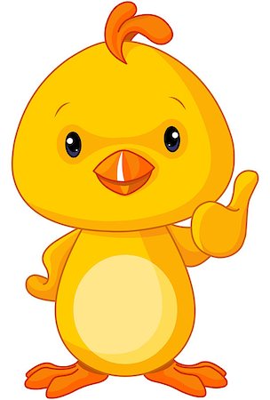 simsearch:400-04847950,k - Cute yellow baby chicken with thumb up Photographie de stock - Aubaine LD & Abonnement, Code: 400-08933230