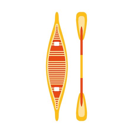 simsearch:400-08934693,k - Yellow And Red Woden Canoe With Peddle, Part Of Boat And Water Sports Series Of Simple Flat Vector Illustrations. River Boating Sportive Equipment Piece Isolated Item On White Background. Foto de stock - Royalty-Free Super Valor e Assinatura, Número: 400-08933327