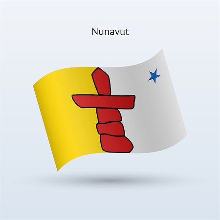 simsearch:400-06202298,k - Canadian territory of Nunavut flag waving form on gray background. Vector illustration. Photographie de stock - Aubaine LD & Abonnement, Code: 400-08933525