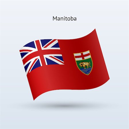 simsearch:400-06202298,k - Canadian province of Manitoba flag waving form on gray background. Vector illustration. Photographie de stock - Aubaine LD & Abonnement, Code: 400-08933526