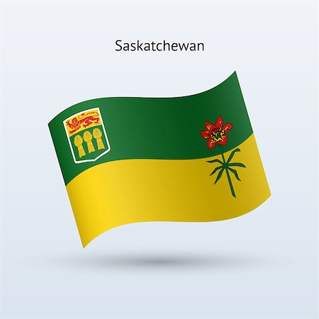simsearch:400-06202298,k - Canadian province of Saskatchewan flag waving form on gray background. Vector illustration. Photographie de stock - Aubaine LD & Abonnement, Code: 400-08933527