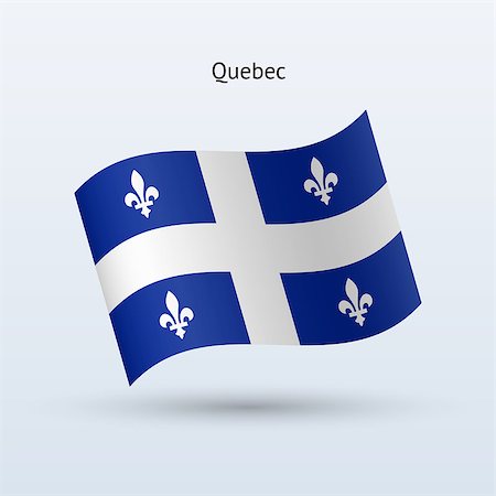 simsearch:400-06202298,k - Canadian province of Quebec flag waving form on gray background. Vector illustration. Photographie de stock - Aubaine LD & Abonnement, Code: 400-08933529