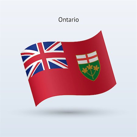 simsearch:400-06202298,k - Canadian province of Ontario flag waving form on gray background. Vector illustration. Photographie de stock - Aubaine LD & Abonnement, Code: 400-08933520