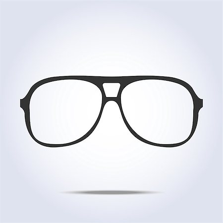 Glasses icon on gray background. Vector illustration Stock Photo - Budget Royalty-Free & Subscription, Code: 400-08933555