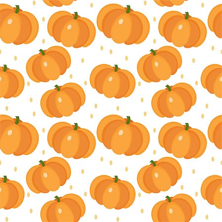 simsearch:400-05693480,k - Pumpkin seamless pattern. Gourd, endless background, texture. Vegetable backdrop Vector illustration Stock Photo - Budget Royalty-Free & Subscription, Code: 400-08933575