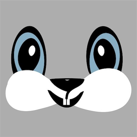 simsearch:400-08933061,k - Bunny cute funny cartoon head. Rabbit vector illustration Photographie de stock - Aubaine LD & Abonnement, Code: 400-08933836