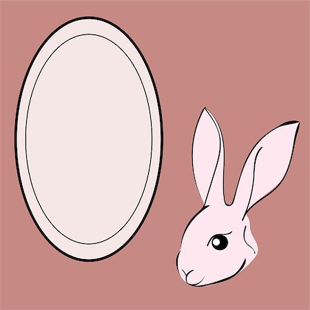 simsearch:400-08933060,k - Easter Rabbit animal frame text. Vector illustrator Easter Bunny. Foto de stock - Super Valor sin royalties y Suscripción, Código: 400-08933867