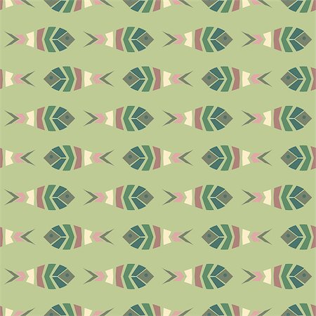 Flock of fish mosaic seamless pattern. Natural vector background Foto de stock - Royalty-Free Super Valor e Assinatura, Número: 400-08933869