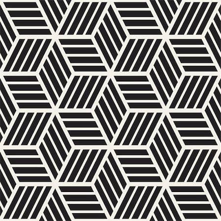 simsearch:400-08415945,k - Cubic Grid Tiling Endless Stylish Texture. Abstract Geometric Background Design. Vector Seamless Black and White Pattern. Stockbilder - Microstock & Abonnement, Bildnummer: 400-08954270