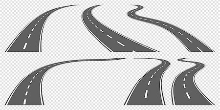 dhai_halud (artist) - set of winding roads, vector ollustration Stockbilder - Microstock & Abonnement, Bildnummer: 400-08954411