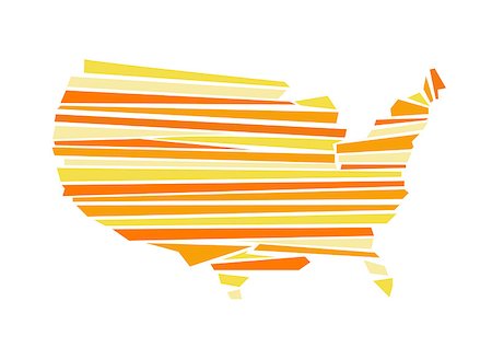 USA map vector illustration Fotografie stock - Microstock e Abbonamento, Codice: 400-08954441