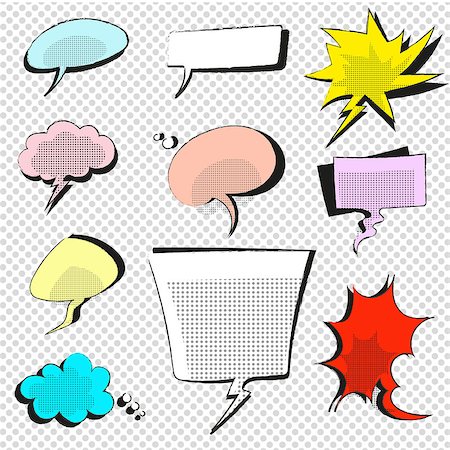 simsearch:400-08506267,k - comic icons speech bubbles dot vector illustration Stock Photo - Budget Royalty-Free & Subscription, Code: 400-08954638