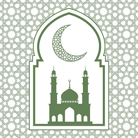 simsearch:400-08647515,k - Ramadan greeting card on white background. Vector illustration. Foto de stock - Super Valor sin royalties y Suscripción, Código: 400-08954720