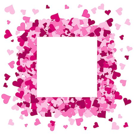 simsearch:400-06630484,k - Pink hearts frame with space for text Stock Photo - Budget Royalty-Free & Subscription, Code: 400-08954862