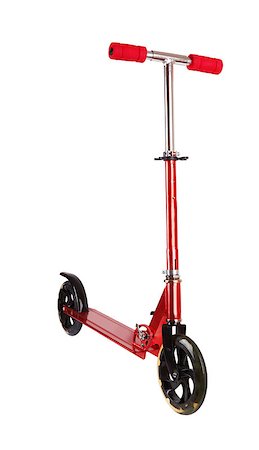 pioneer111 (artist) - Red metal scooter isolated on white background Fotografie stock - Microstock e Abbonamento, Codice: 400-08954981