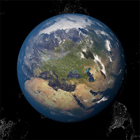 simsearch:400-04474126,k - The Earth from space showing Europe and Africa. Other orientations available. Stock Photo - Budget Royalty-Free & Subscription, Code: 400-08955126