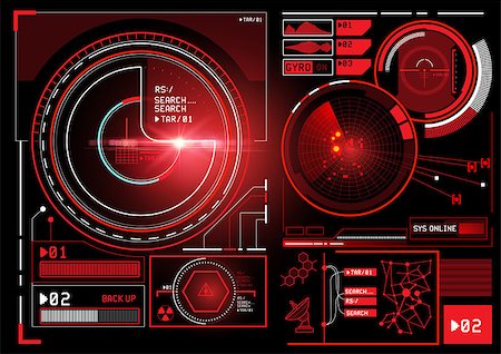 show aircraft - A futuristic HUD display user interface design with radar and tracking features. vector illustration. Stock Photo - Budget Royalty-Free & Subscription, Code: 400-08955158