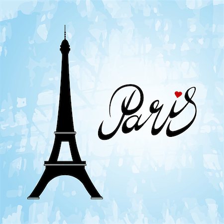 simsearch:400-08165894,k - Eiffel tower isolated vector illustration, it is easy to edit and change. Foto de stock - Super Valor sin royalties y Suscripción, Código: 400-08955274