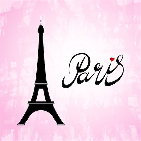simsearch:400-08165894,k - Eiffel tower isolated vector illustration, it is easy to edit and change. Foto de stock - Super Valor sin royalties y Suscripción, Código: 400-08955275