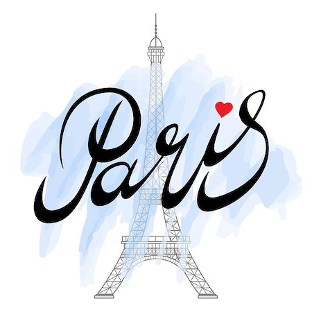 simsearch:400-08165894,k - Eiffel tower isolated vector illustration, it is easy to edit and change. Foto de stock - Super Valor sin royalties y Suscripción, Código: 400-08955279
