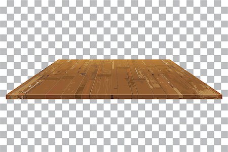 simsearch:400-07895744,k - vector empty wooden shelf Table isolated background Stockbilder - Microstock & Abonnement, Bildnummer: 400-08955388