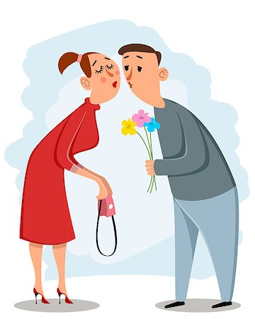 Vector illustration of a couple on a date Stock Photo - Budget Royalty-Free & Subscription, Code: 400-08955420