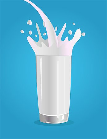 Milk Vector illustration Stock Photo - Budget Royalty-Free & Subscription, Code: 400-08955516