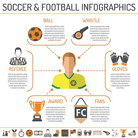 simsearch:400-08133793,k - soccer infographics with two color Icons Set like football player, ball, award and referee. Isolated vector illustration Photographie de stock - Aubaine LD & Abonnement, Code: 400-08955610