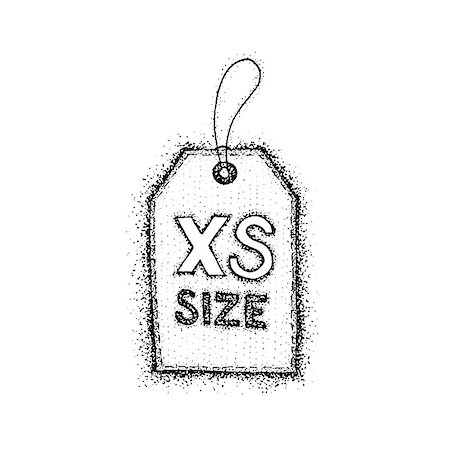 Dotwork Extra Small Size Label. Vector Illustration of Shopping Tag. Hand Drawn Sketch. Stock Photo - Budget Royalty-Free & Subscription, Code: 400-08955627