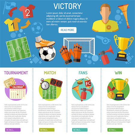 simsearch:400-08955612,k - Soccer infographics with flat icons tournament,  player, award and goal, isolated vector illustration Stockbilder - Microstock & Abonnement, Bildnummer: 400-08955757