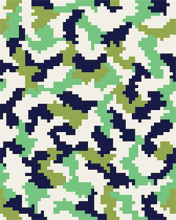 Seamless digital fashion camouflage pattern, vector Stock Photo - Budget Royalty-Free & Subscription, Code: 400-08955989