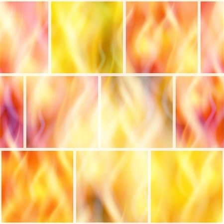 simsearch:400-04857757,k - Fire Seamless Background, Solid Wall of Blazing Red, Orange and Yellow Flames. Tile Pattern for Your Design, Split into Separate Parts of Various Colors. Eps10, Contains Transparencies. Vector Foto de stock - Super Valor sin royalties y Suscripción, Código: 400-08955997
