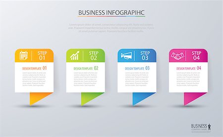 Infographic tab design vector and marketing template business. Can be used for workflow layout, diagram, annual report, web design. Business concept with 4 options, steps or processes. Stock Photo - Budget Royalty-Free & Subscription, Code: 400-08956246