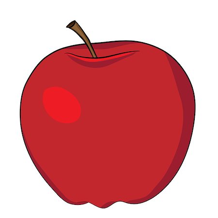 simsearch:400-08528929,k - Illustration of Isolated Cartoon Apple. Vector EPS 8. Foto de stock - Royalty-Free Super Valor e Assinatura, Número: 400-08956355