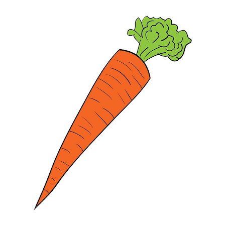 simsearch:400-08528929,k - Illustration of Isolated Cartoon Carrot. Vector EPS 8. Foto de stock - Royalty-Free Super Valor e Assinatura, Número: 400-08956381