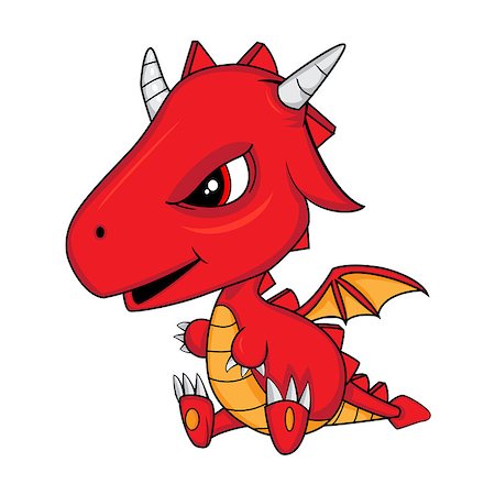 simsearch:400-06104124,k - Illustration of Cute Cartoon Baby Dragon.Vector EPS 8. Stock Photo - Budget Royalty-Free & Subscription, Code: 400-08956390